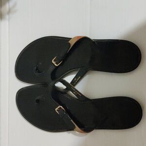 Burberry Maisie Nova Check Thong Sandals Sz 38.5 Iconic Plaid Chic Flat